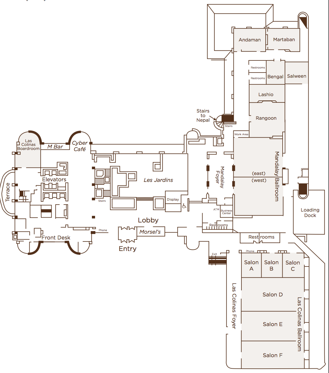 Omni Mandalay Floor Plan – Lobby Level